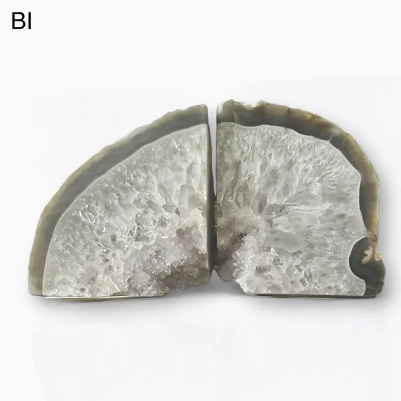 Crystal Bookends Natural Agate Geode Center: Choose Your Pair (1 pair per order) - Picture 3 of 8